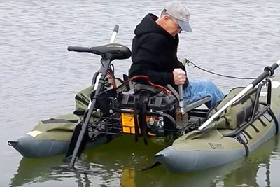 inflatable pontoon boat for fishing