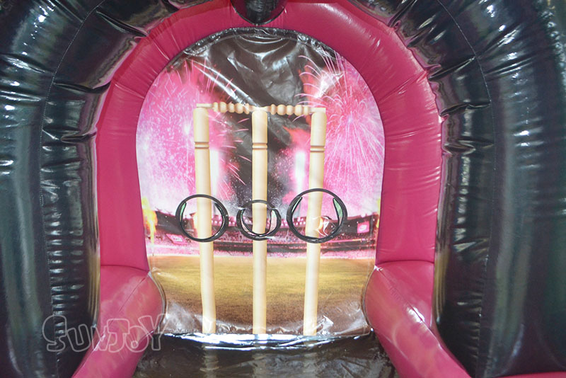 pink inflatable batting cage details 1