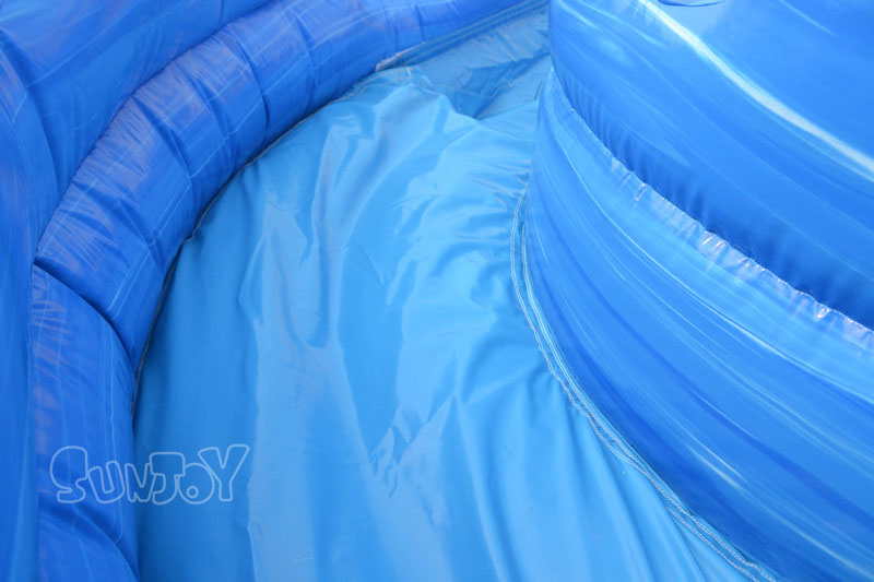 marble blue water slide curve