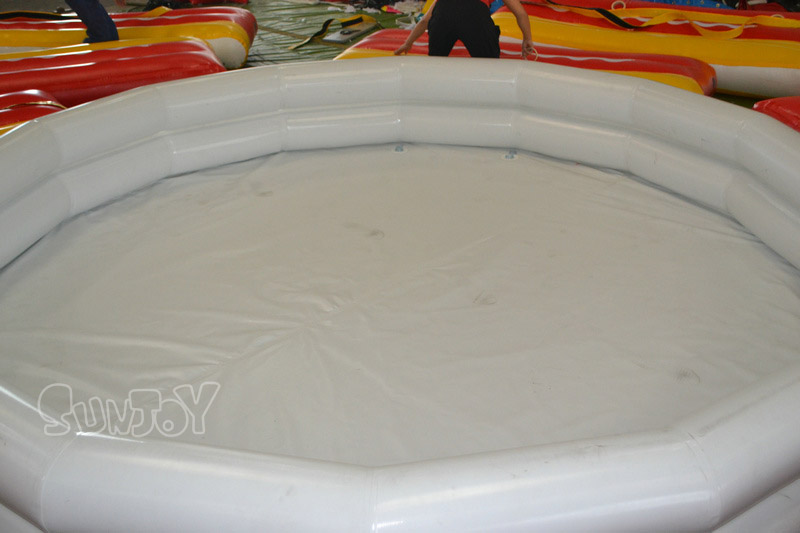 round white inflatable pool floor