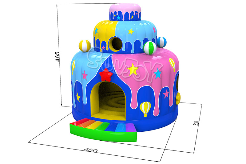 round cake bounce dome size