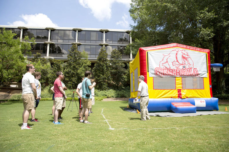 bounce house use outdoors