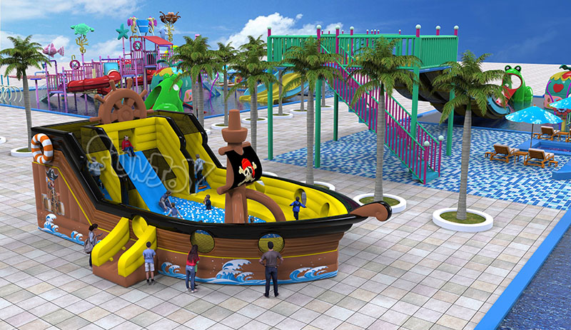 pirate ship amusement park effect picture