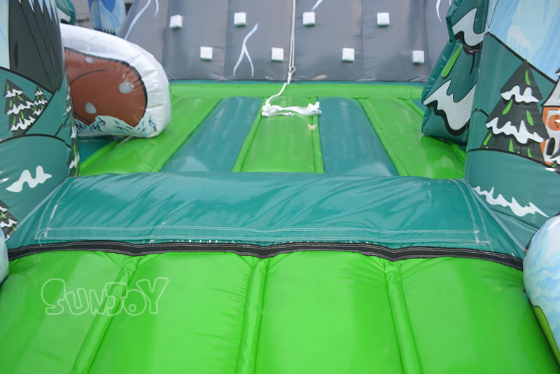 inflatable mountain climbing wall entrance