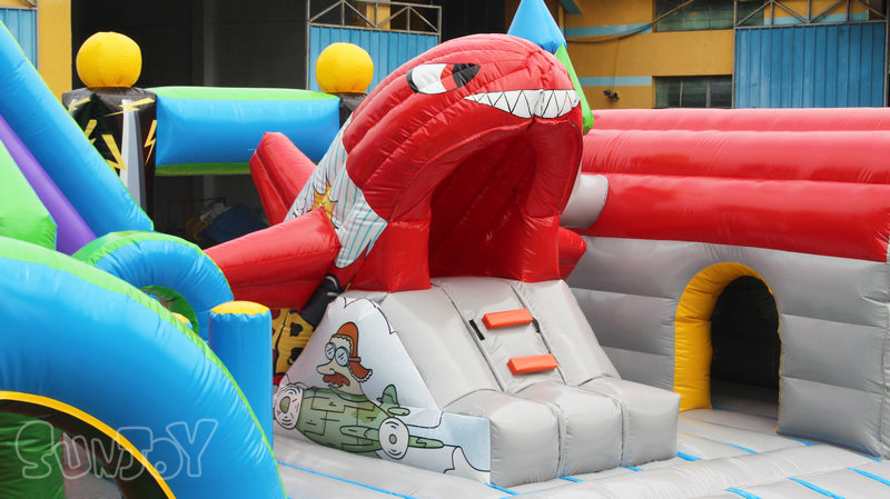 missile inflatable playground details 1