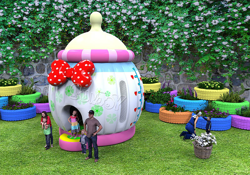 baby's bottle dome bounce house effect picture