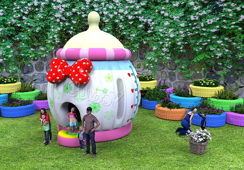 baby's bottle dome bounce house effect picture