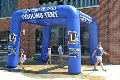 inflatable misting tent for outdoor event