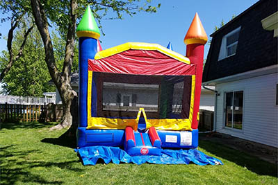 rainbow bouncy castle