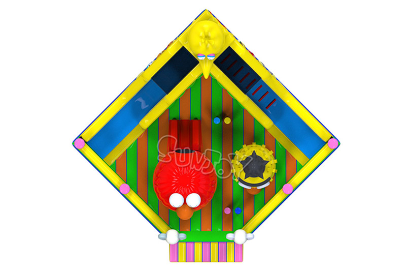 sesame street bouncing playground top view