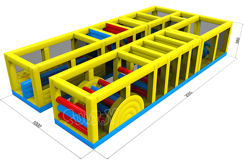 ninja warrior inflatable obstacle course size