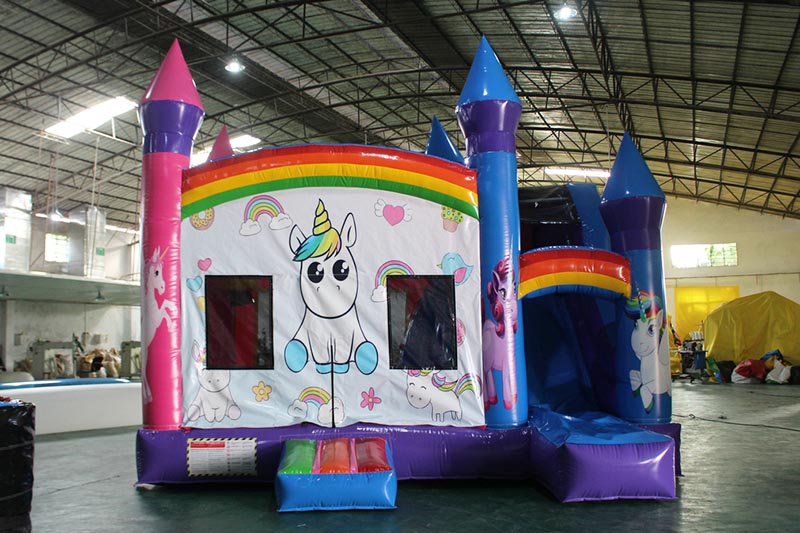 unicorn inflatable castle combo