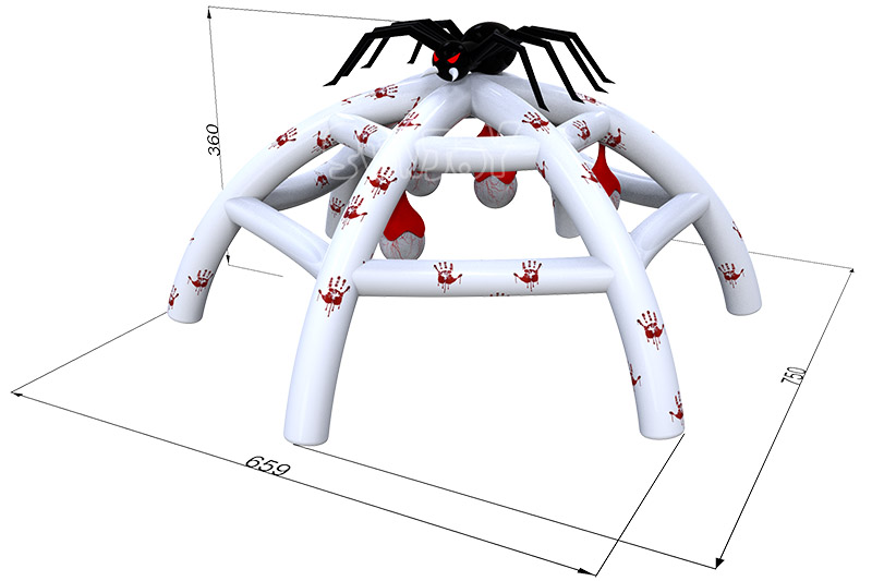 Halloween inflatable spider dome size