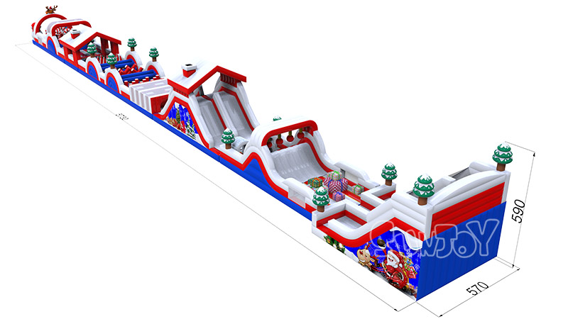 Xmas inflatable obstacle course new design 1