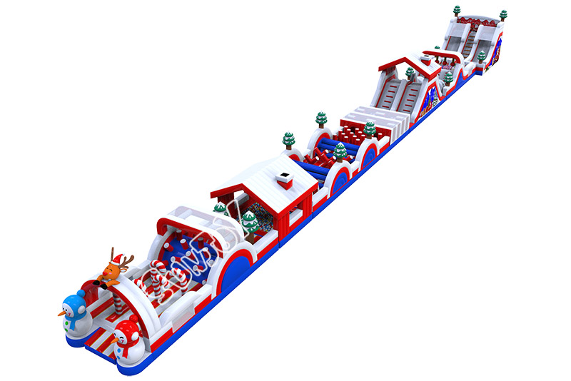 Xmas inflatable obstacle course new design 2
