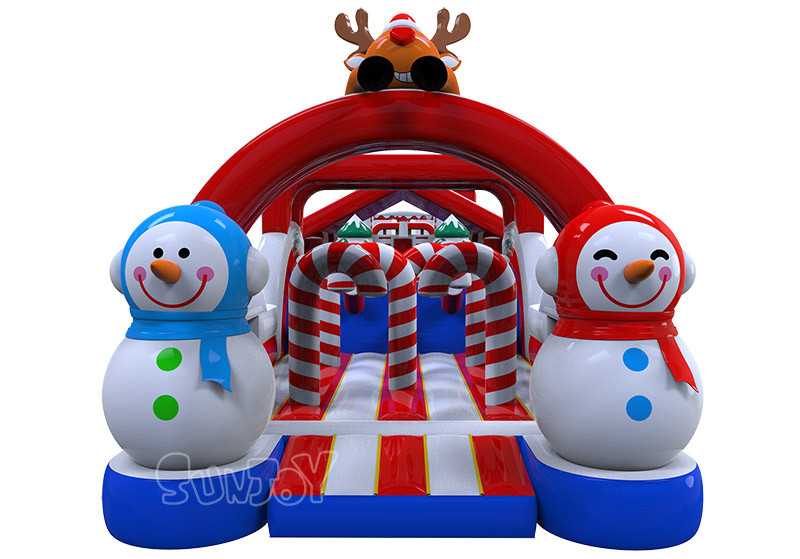 Xmas inflatable obstacle course new design 3
