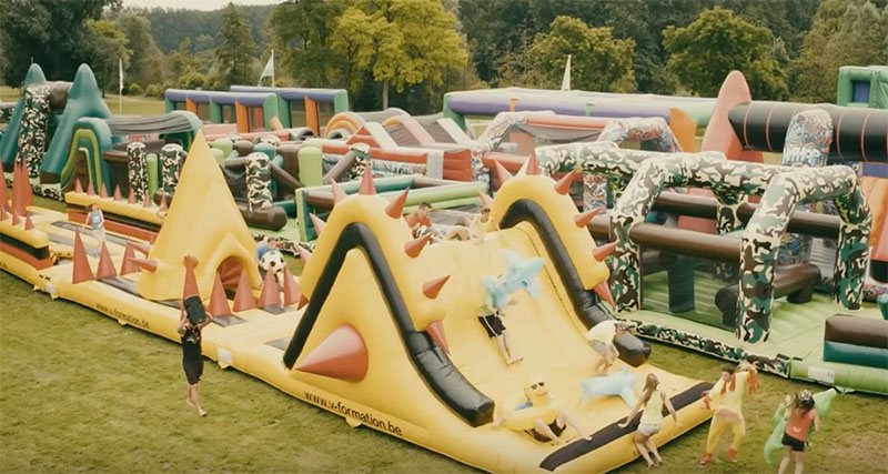 inflatable obstacle course for company party