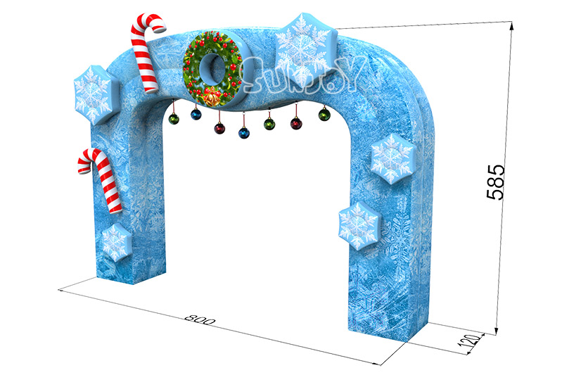 inflatable Christmas archway design size
