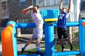 inflatable basketball court