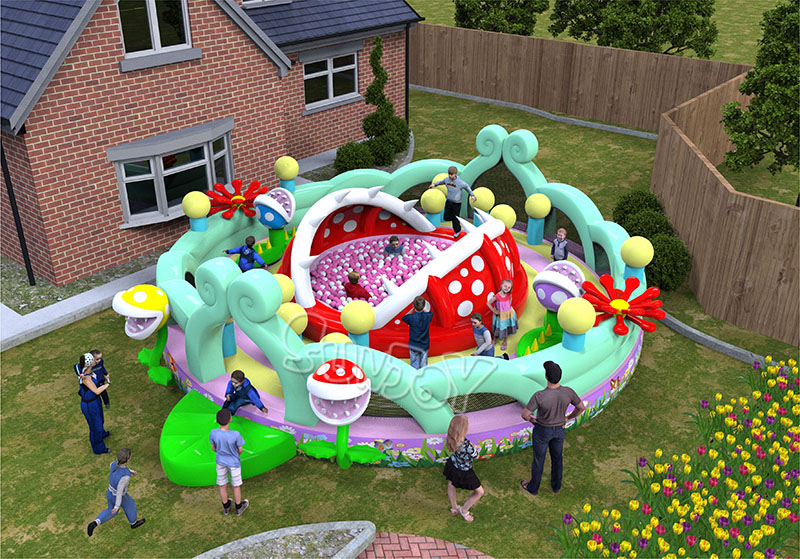 man eater flower ball pit inflatable play structure