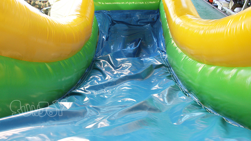 small pool water slide sliding lane