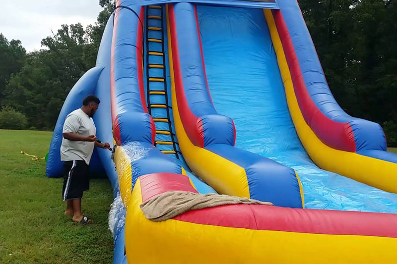 clean inflatable water slide like a pro